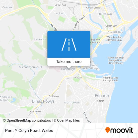 Pant Y Celyn Road map