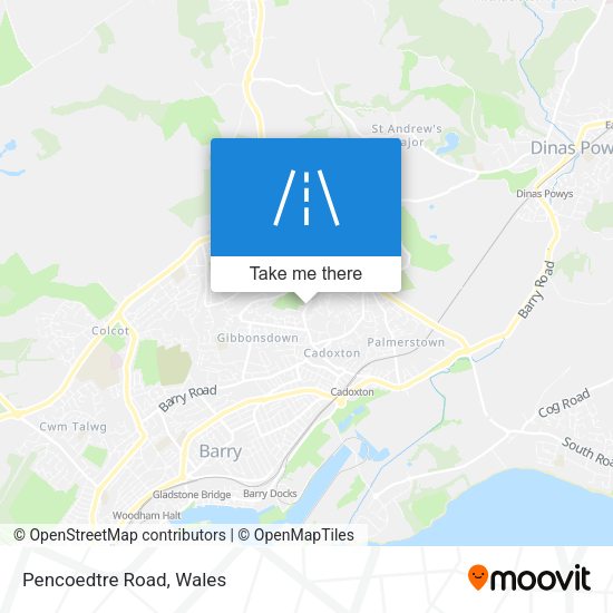 Pencoedtre Road map