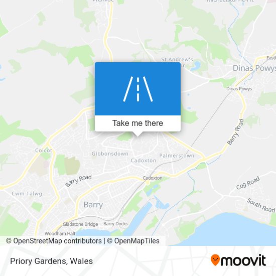 Priory Gardens map