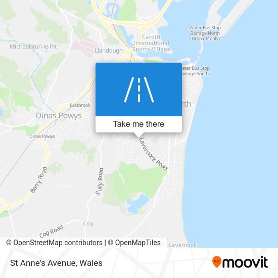 St Anne's Avenue map