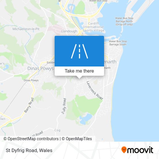 St Dyfrig Road map