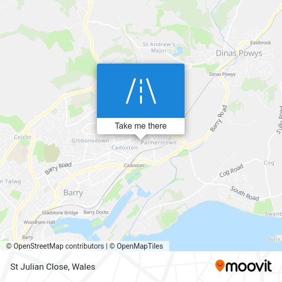 St Julian Close map