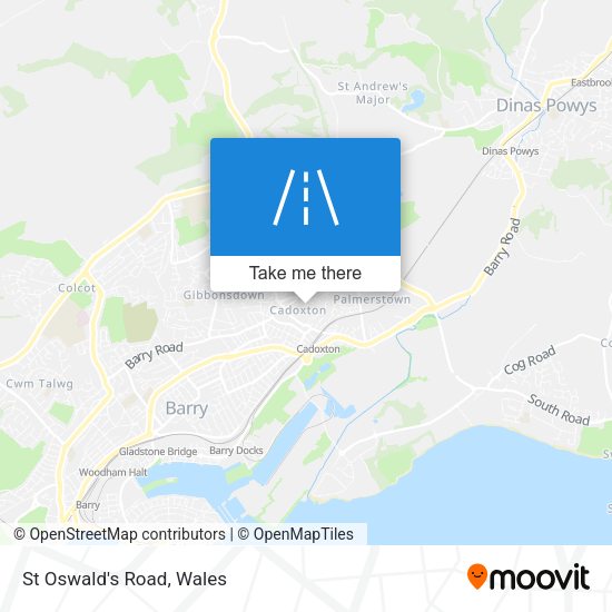 St Oswald's Road map