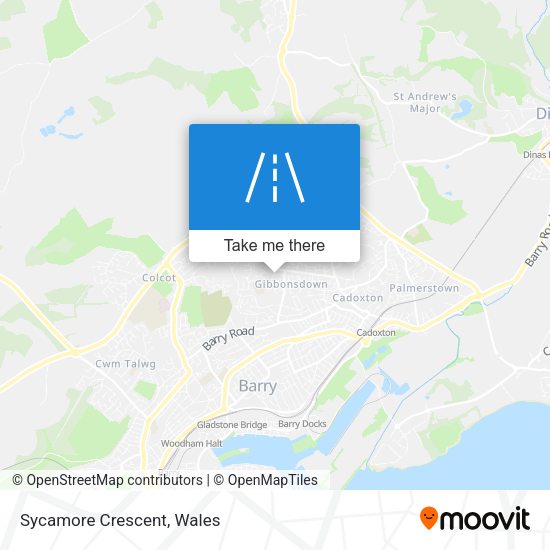 Sycamore Crescent map