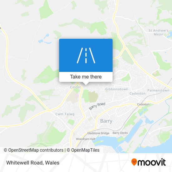 Whitewell Road map