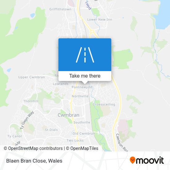 Blaen Bran Close map