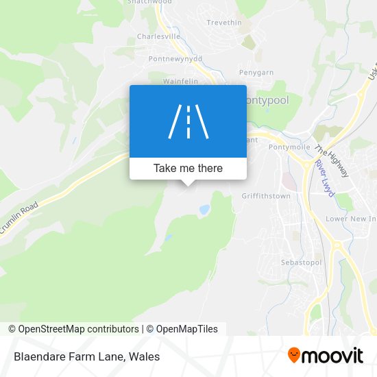 Blaendare Farm Lane map