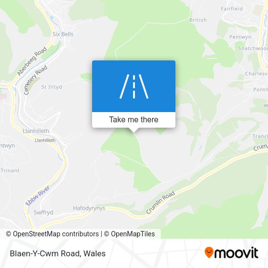 Blaen-Y-Cwm Road map