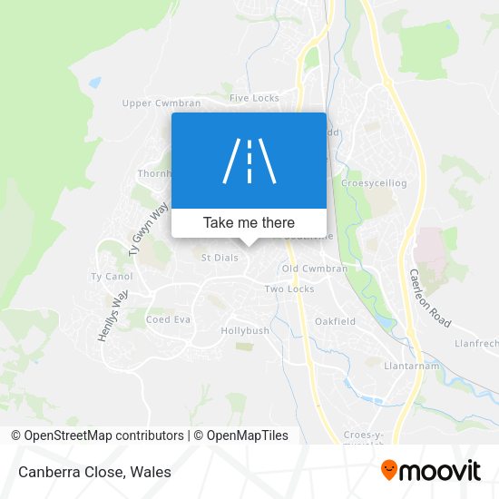 Canberra Close map