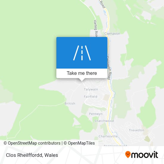 Clos Rheilffordd map