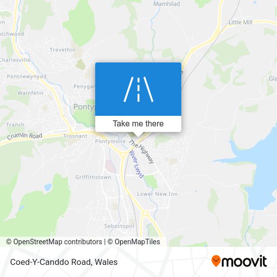 Coed-Y-Canddo Road map