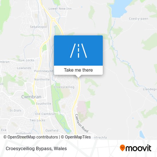 Croesyceiliog Bypass map