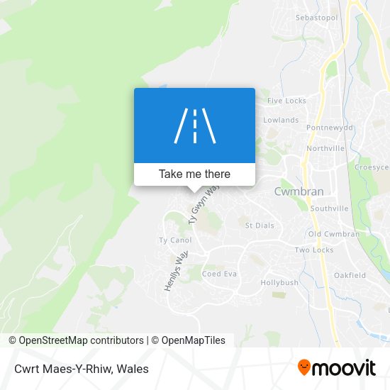 Cwrt Maes-Y-Rhiw map