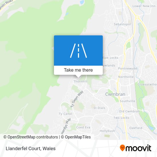 Llanderfel Court map