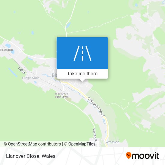 Llanover Close map