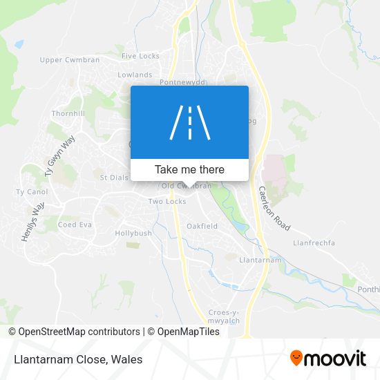 Llantarnam Close map