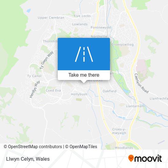 Llwyn Celyn map