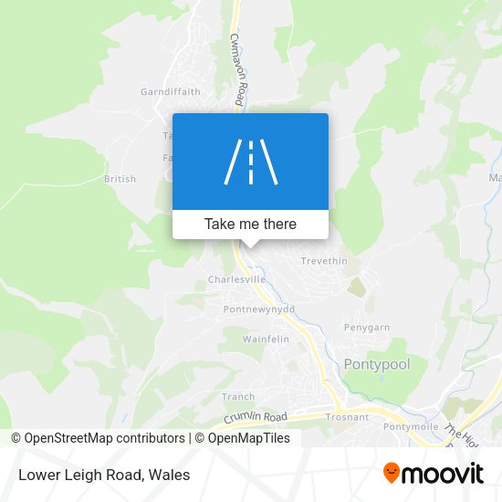 Lower Leigh Road map
