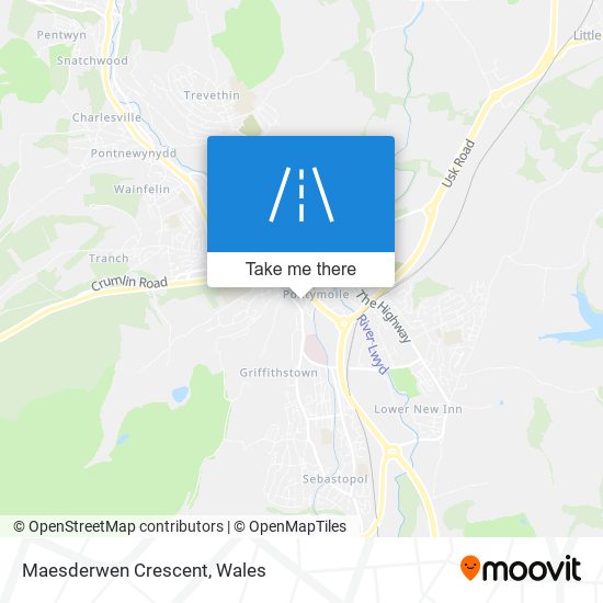 Maesderwen Crescent map