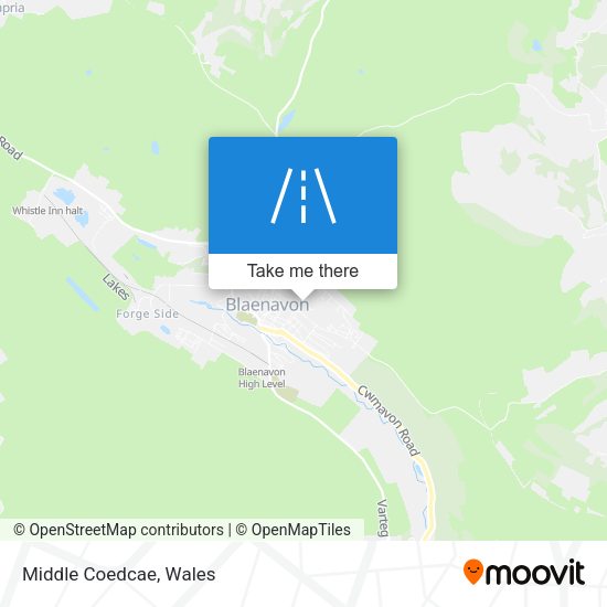 Middle Coedcae map