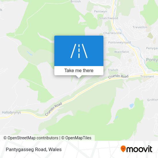 Pantygasseg Road map