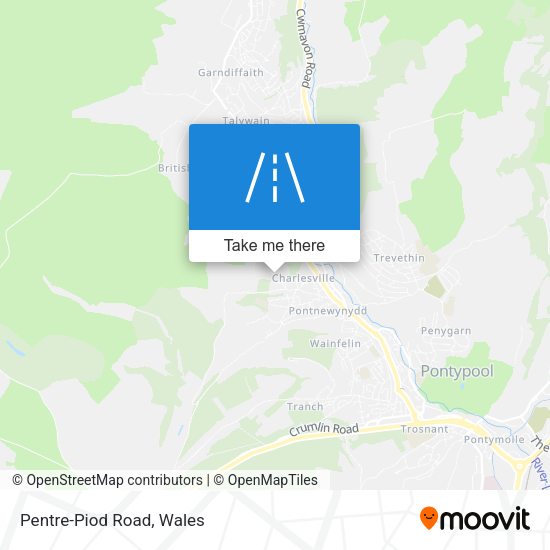 Pentre-Piod Road map