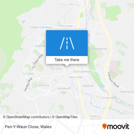 Pen-Y-Waun Close map