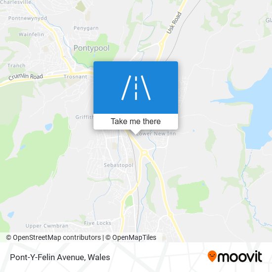 Pont-Y-Felin Avenue map