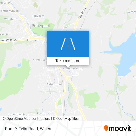 Pont-Y-Felin Road map