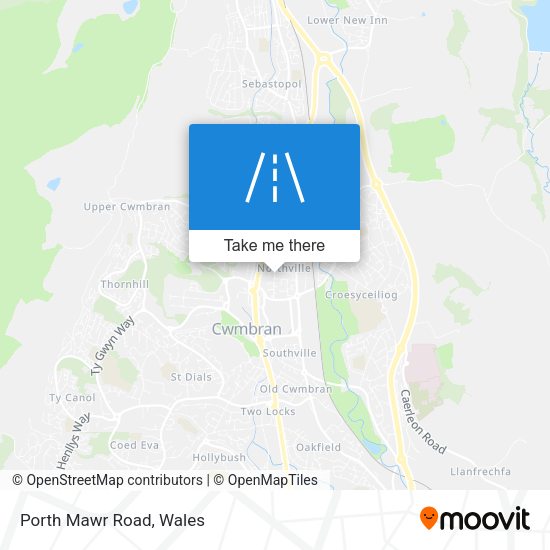 Porth Mawr Road map