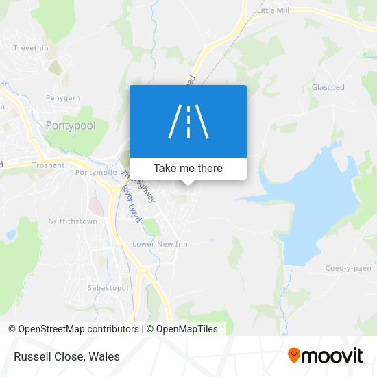 Russell Close map