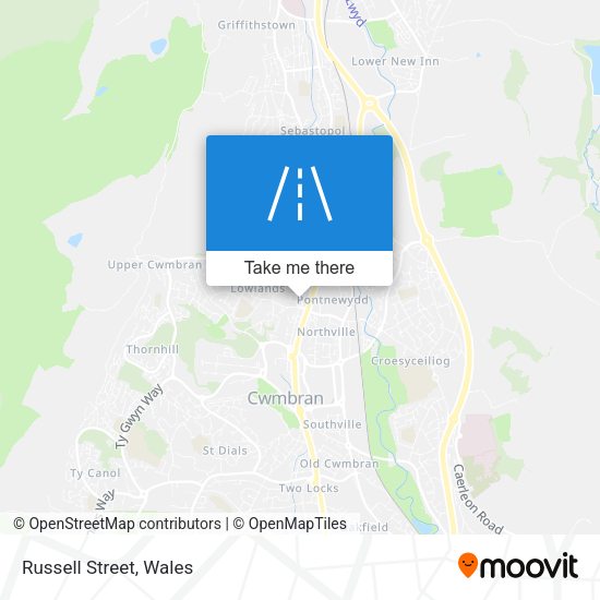 Russell Street map