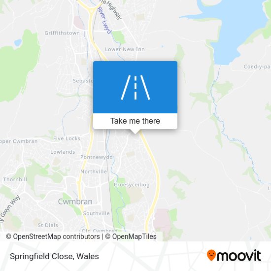 Springfield Close map