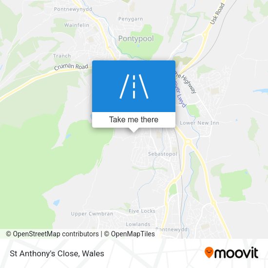 St Anthony's Close map