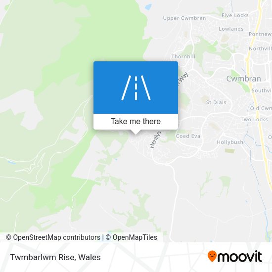 Twmbarlwm Rise map