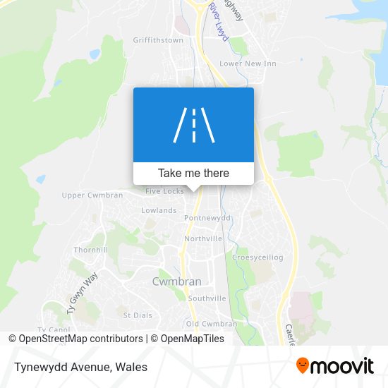Tynewydd Avenue map