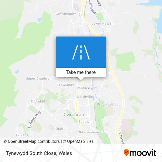 Tynewydd South Close map