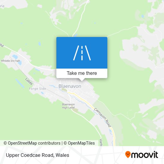 Upper Coedcae Road map