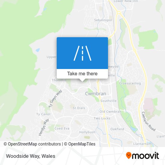 Woodside Way map