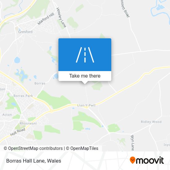 Borras Hall Lane map