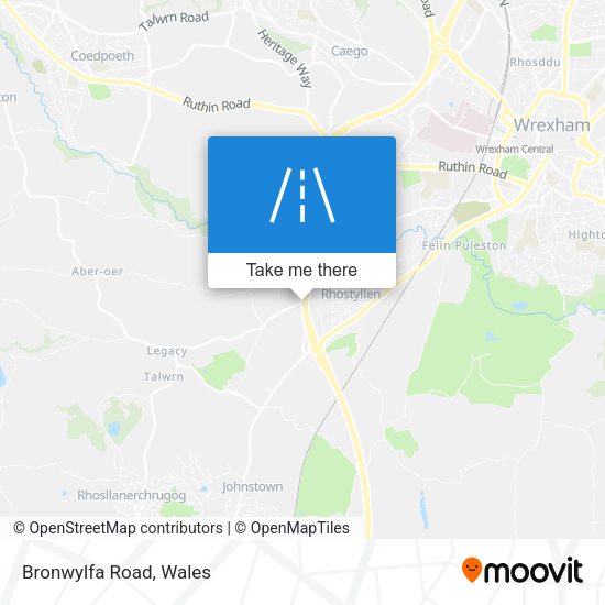 Bronwylfa Road map
