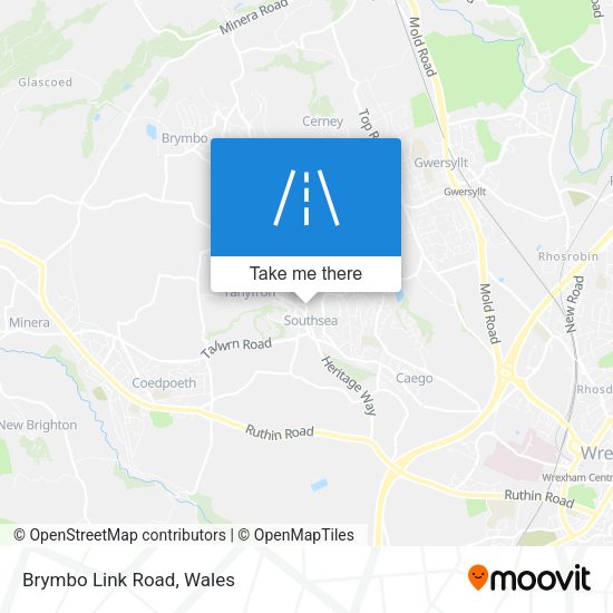 Brymbo Link Road map