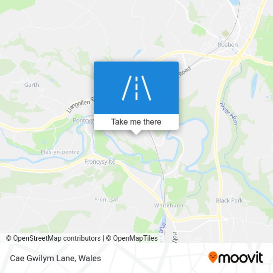 Cae Gwilym Lane map