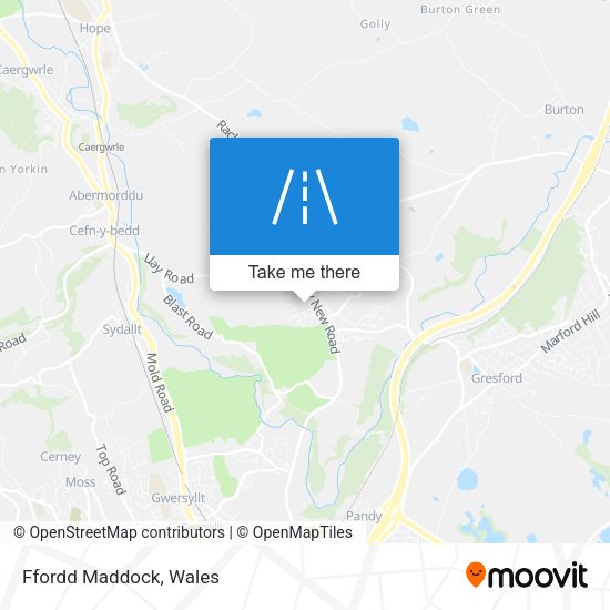 Ffordd Maddock map
