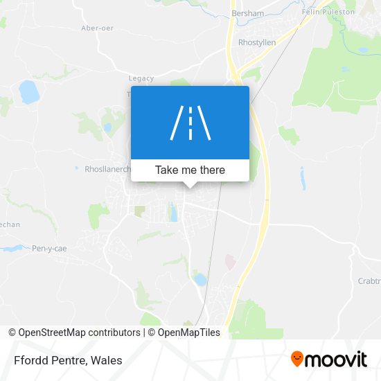 Ffordd Pentre map