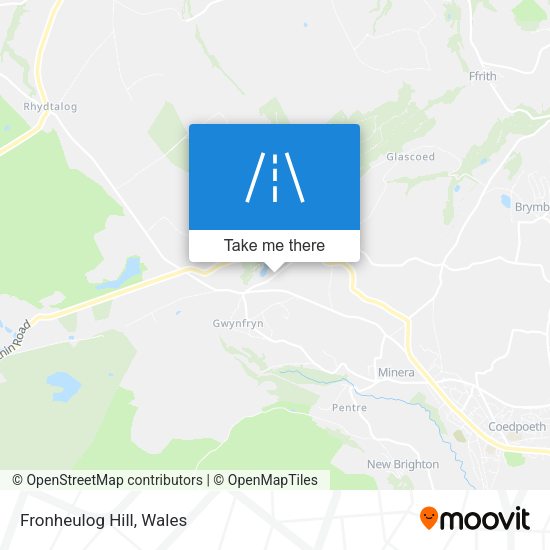 Fronheulog Hill map