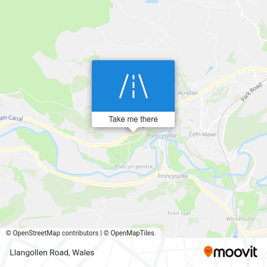 Llangollen Road map