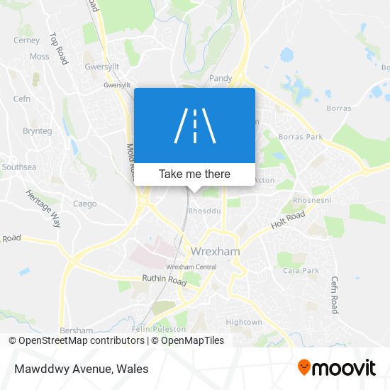 Mawddwy Avenue map