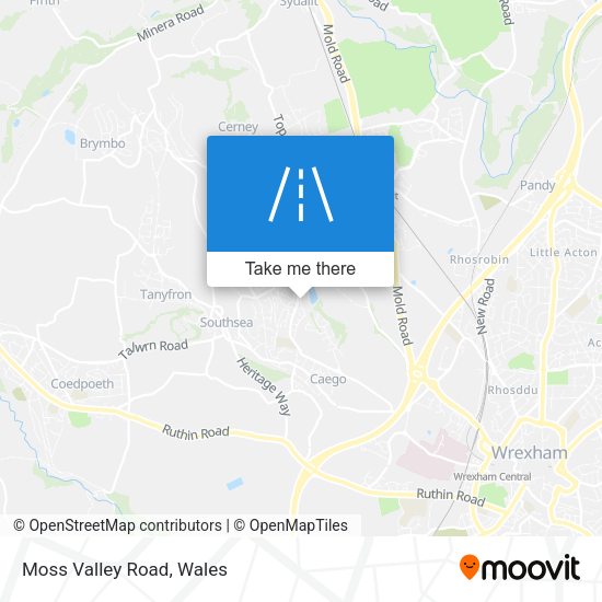 Moss Valley Road map