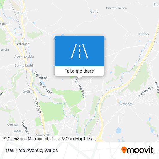 Oak Tree Avenue map